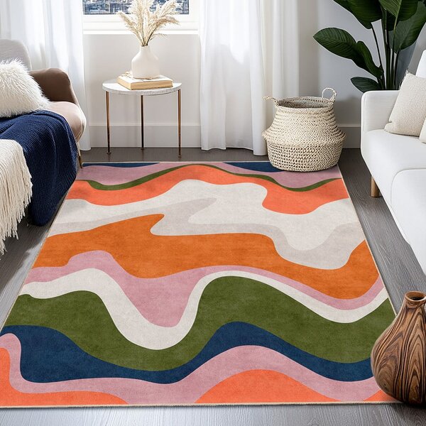 Oranžen pralen tekač 60x230 cm Squiggly Orange – Mila Home
