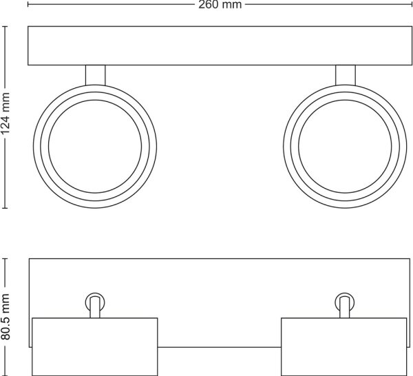 Philips - LED Reflektor BRACIA 2xLED/5,5W/230V bela