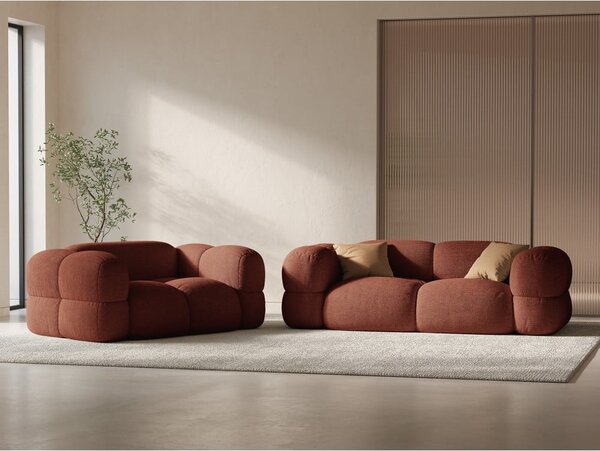 Opečnato oranžna sedežna garnitura 210 cm Loretto – Cosmopolitan Design