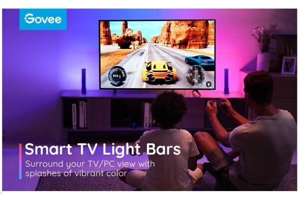 Govee - SET 2x Flow Plus SMART LED TV & Gaming - RGBICWW Wi-Fi