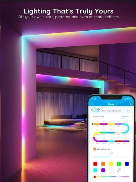 Govee - Wi-Fi RGBIC Smart PRO LED trak 5m