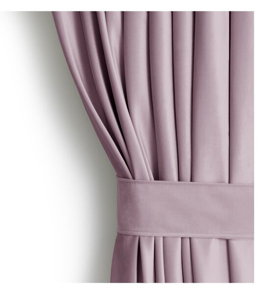Svetlo rožnata žametna zavesa za delno zatemnitev 140x245 cm Eyelets – Restilo