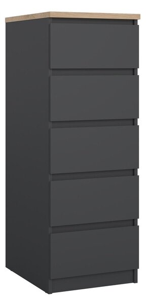 Temno siva komoda 40x111x50 cm Naia – Tvilum