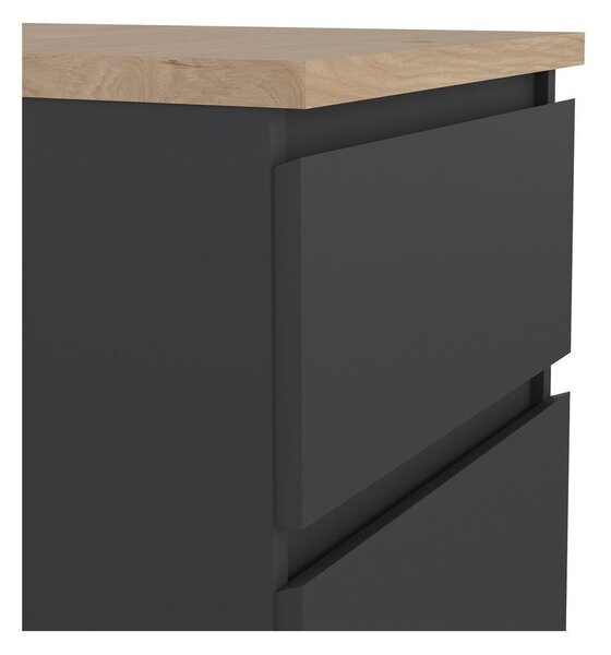 Temno siva komoda 40x111x50 cm Naia – Tvilum