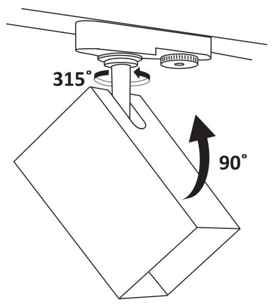 Reflektor za tračni sistem SQUARE 1xGU10/10W/230V črna