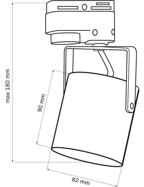 Reflektor za tračni sistem MINOR 1xGU10/10W/230V črna