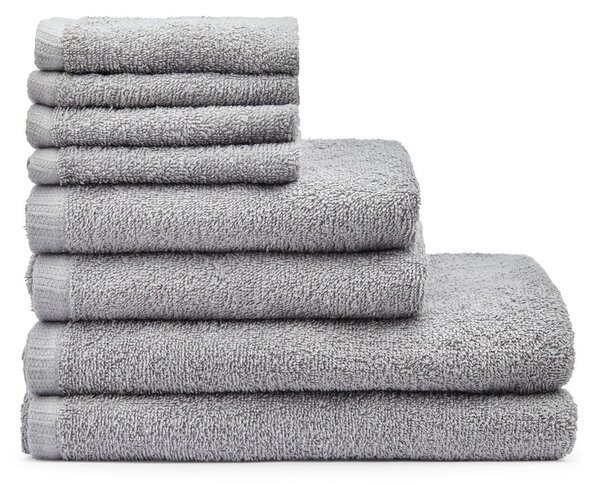 Sivi hitro sušeči/frotirni bombažni komplet brisač 8 ks Quick Dry – Catherine Lansfield
