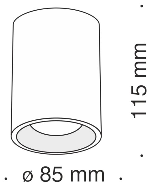 Maytoni C012CL-01B - Reflektor SLIM 1xGU10/50W/230V črna