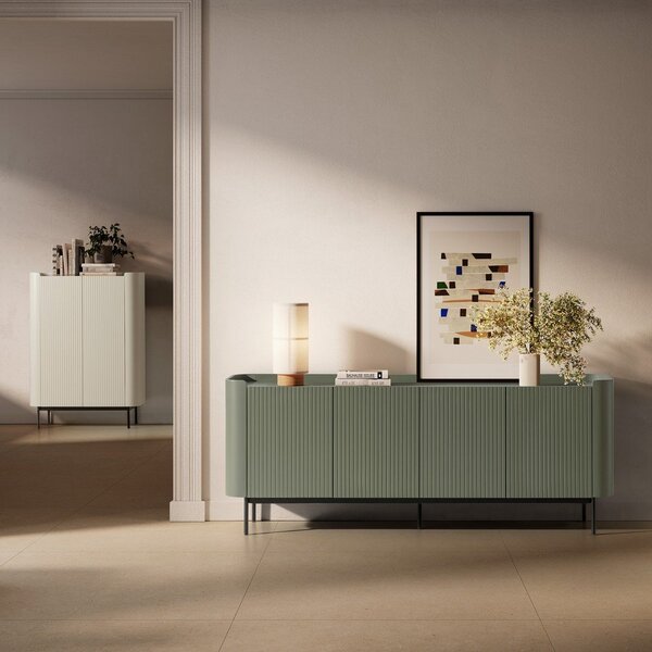 Zelena komoda 200x80x40 cm Willa – MOME
