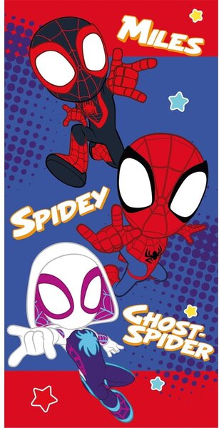 Rdeča/modra bombažna otroška brisača 70x140 cm Spidey – Jerry Fabrics