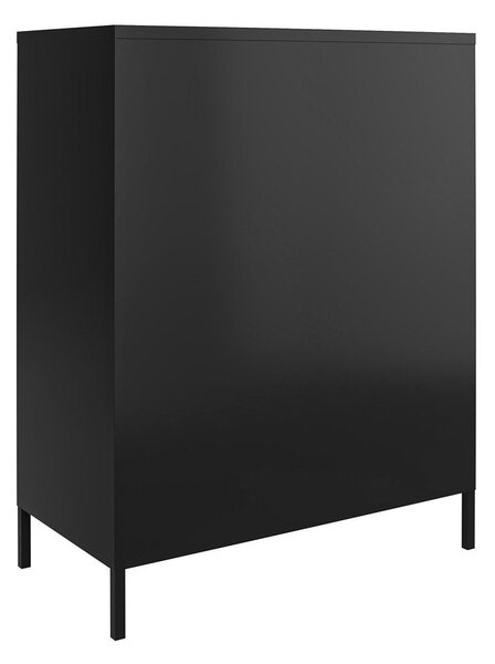 Črna kovinska omarica 40x102x80 cm Mission District – Støraa