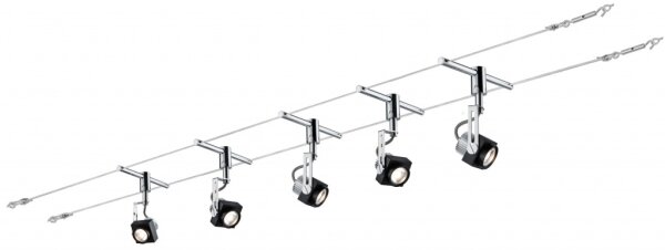 Paulmann 94081 - SET 5xLED/5W Reflektor 230V črna