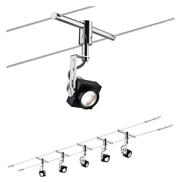 Paulmann 94081 - SET 5xLED/5W Reflektor 230V črna