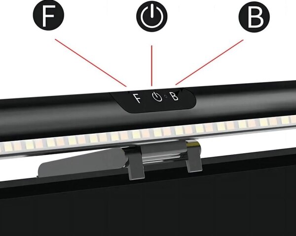 LED Zatemnitvena osvetlitev monitorja na dotik LED/5W/5V 3000-6000K 42 cm črna