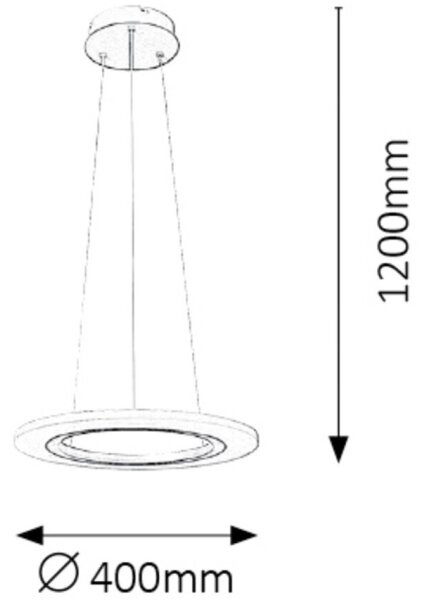 Rabalux 2428 - LED Lestenec ADRIENNE LED/20W/230V srebrni