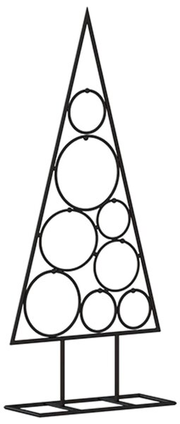 VidaXL Kovinska novoletna jelka za dekoriranje črna 60 cm