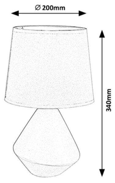 Rabalux 5221 - Namizna svetilka WENDY 1xE14/40W/230V rjava