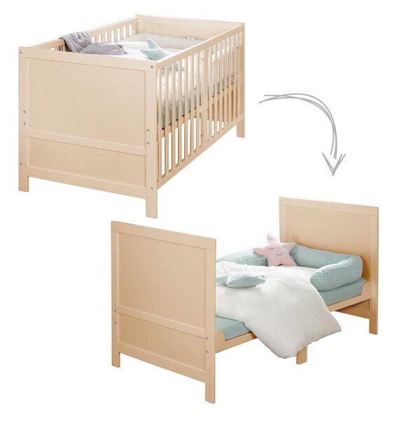 Otroška posteljica z nastavljivo višino 70x140 cm v naravni barvi Easy Sleep – Roba