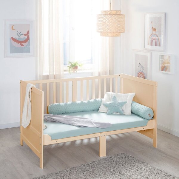 Otroška posteljica z nastavljivo višino 70x140 cm v naravni barvi Easy Sleep – Roba