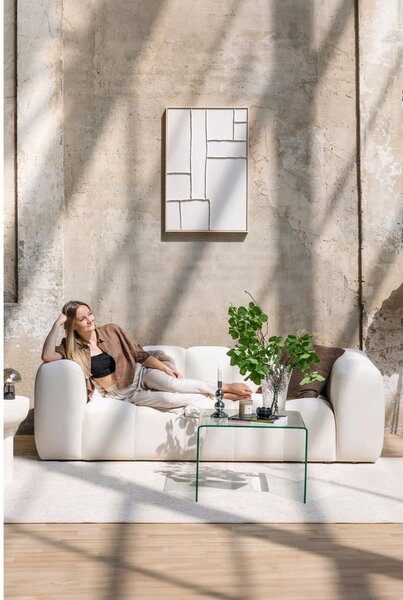 Sivo-rjava žametna sedežna garnitura 225 cm Cube – Bonami Selection