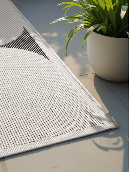 Črno-bela notranja in zunanja preproga 160x230 cm Duet Bowen – NORTHRUGS