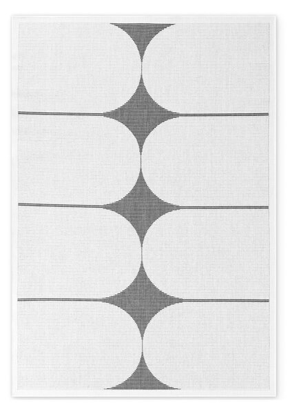 Črno-bela notranja in zunanja preproga 160x230 cm Duet Bowen – NORTHRUGS