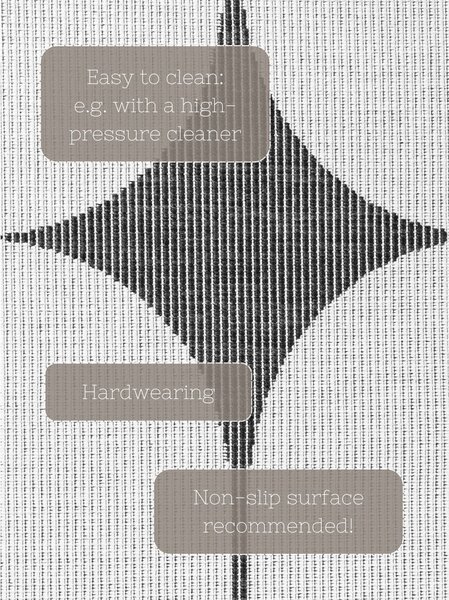 Črno-bela notranja in zunanja preproga 160x230 cm Duet Bowen – NORTHRUGS
