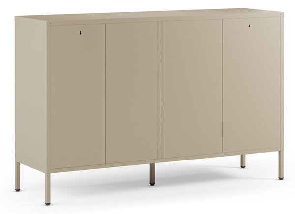 Kremno bela kovinska komoda 140x90x40 cm Fayna – Marckeric