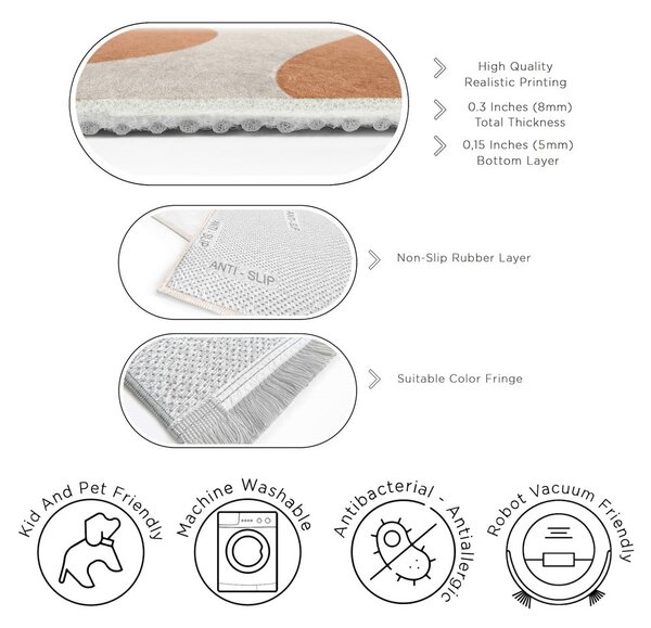 Oranžen pralen tekač 60x230 cm Caramel Latte – Mila Home