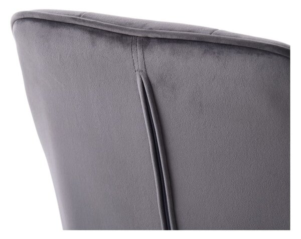 Sivi oblazinjeni jedilni stoli v kompletu z nasloni za roke 2 ks Nolan Square – Unique Furniture