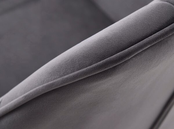 Sivi oblazinjeni jedilni stoli v kompletu z nasloni za roke 2 ks Nolan Square – Unique Furniture