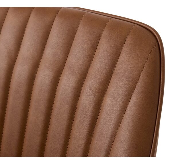 Rjavi oblazinjeni jedilni stoli v kompletu z nasloni za roke 2 ks Nolan Stripe – Unique Furniture