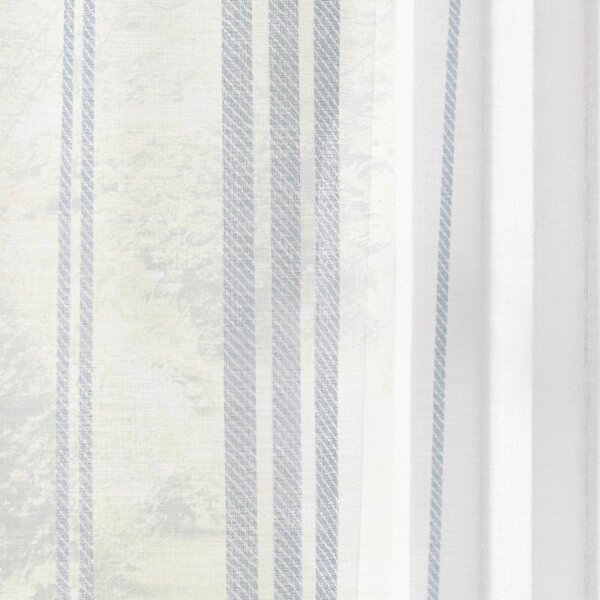 Bela prosojna zavesa iz tančice 140x229 cm Harbour Stripe – Catherine Lansfield