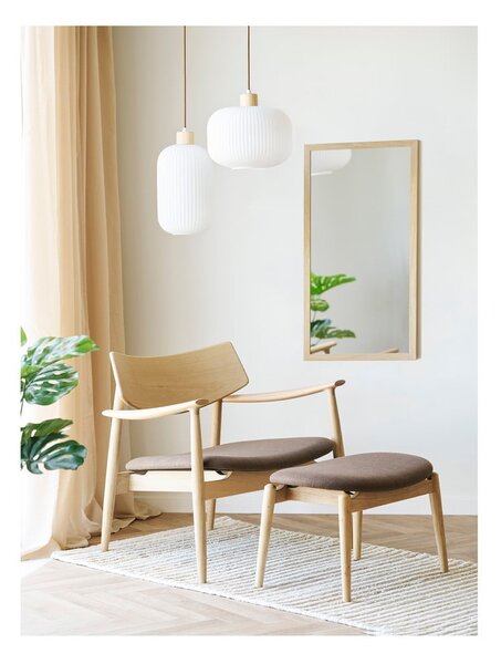 Bela viseča svetilka s steklenim senčilom ø 30 cm Argalo – House Nordic