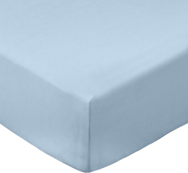 Modra napenjalna rjuha iz bombažnega perkala 90x190 cm Cotton Percale – Bianca