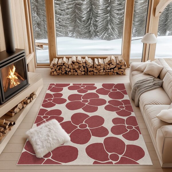 Rdeč pralen tekač 60x230 cm Red Meadow – Mila Home