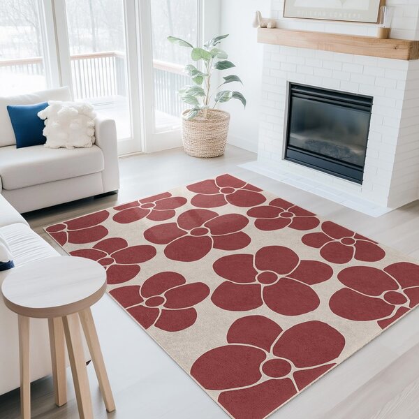 Rdeč pralen tekač 60x230 cm Red Meadow – Mila Home