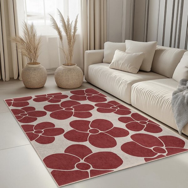 Rdeč pralen tekač 60x230 cm Red Meadow – Mila Home