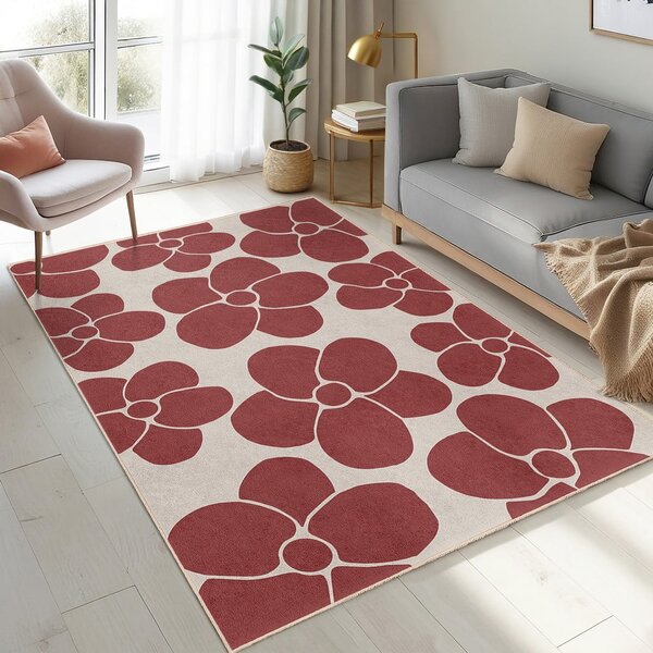Rdeč pralen tekač 60x230 cm Red Meadow – Mila Home