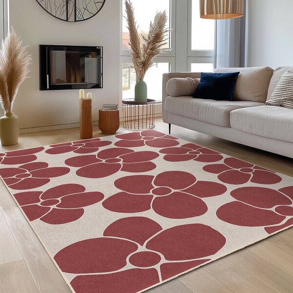 Rdeč pralen tekač 60x230 cm Red Meadow – Mila Home