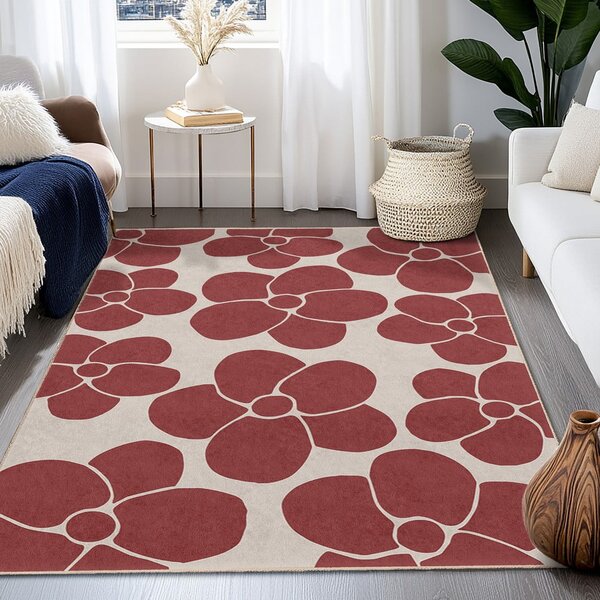 Rdeč pralen tekač 60x230 cm Red Meadow – Mila Home
