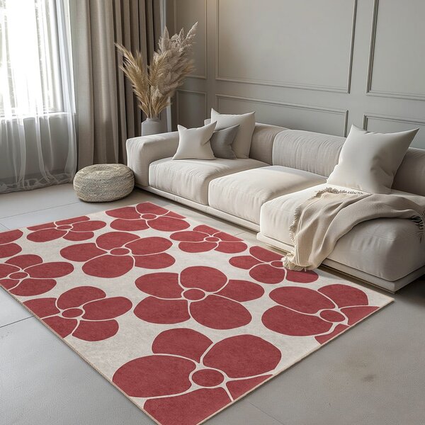 Rdeč pralen tekač 60x230 cm Red Meadow – Mila Home