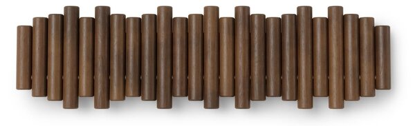 Temno rjav stenski obešalnik iz masivnega bora 61 cm Picket – Umbra