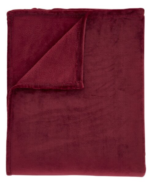 Rdeča odeja iz mikropliša 130x170 cm Raschel Velvet – Catherine Lansfield