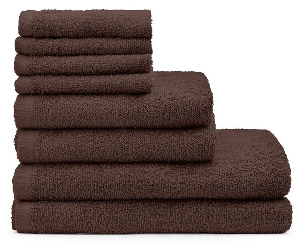 Rjavi hitro sušeči/frotirni bombažni komplet brisač 8 ks Quick Dry – Catherine Lansfield