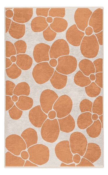 Oranžna pralna preproga 60x100 cm Orange Meadow – Mila Home