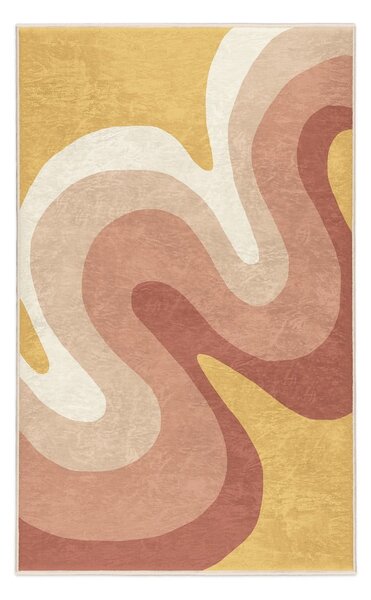Oker rumena/prašno rožnata pralna preproga 160x230 cm Strawberry Creamsicle – Mila Home