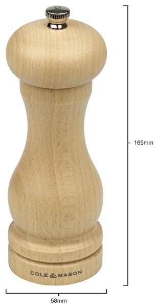 Cole&Mason - Mlinček za poper CAPSTAN BEECH bukev 16,5 cm