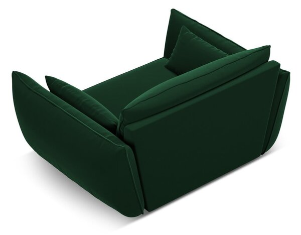 Temno zelen žameten fotelj Vanda – Mazzini Sofas