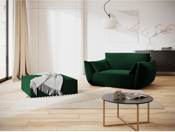 Temno zelen žameten fotelj Vanda – Mazzini Sofas